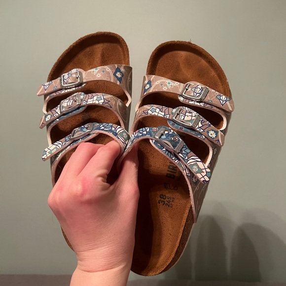 Birkenstock Florida Blue Mosaic Sandals - Picture 1 of 3